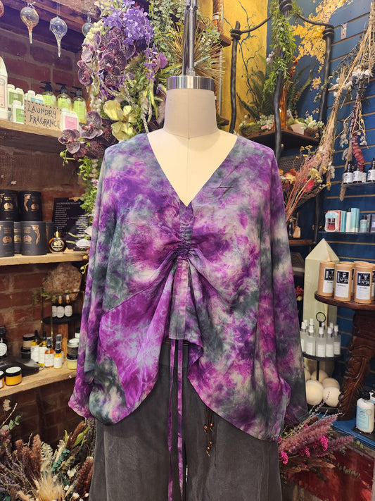 Crepe Sari Hi Lo Butterfly Top 1