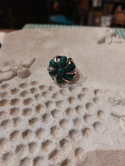 #61 Malachite Flower Ring*