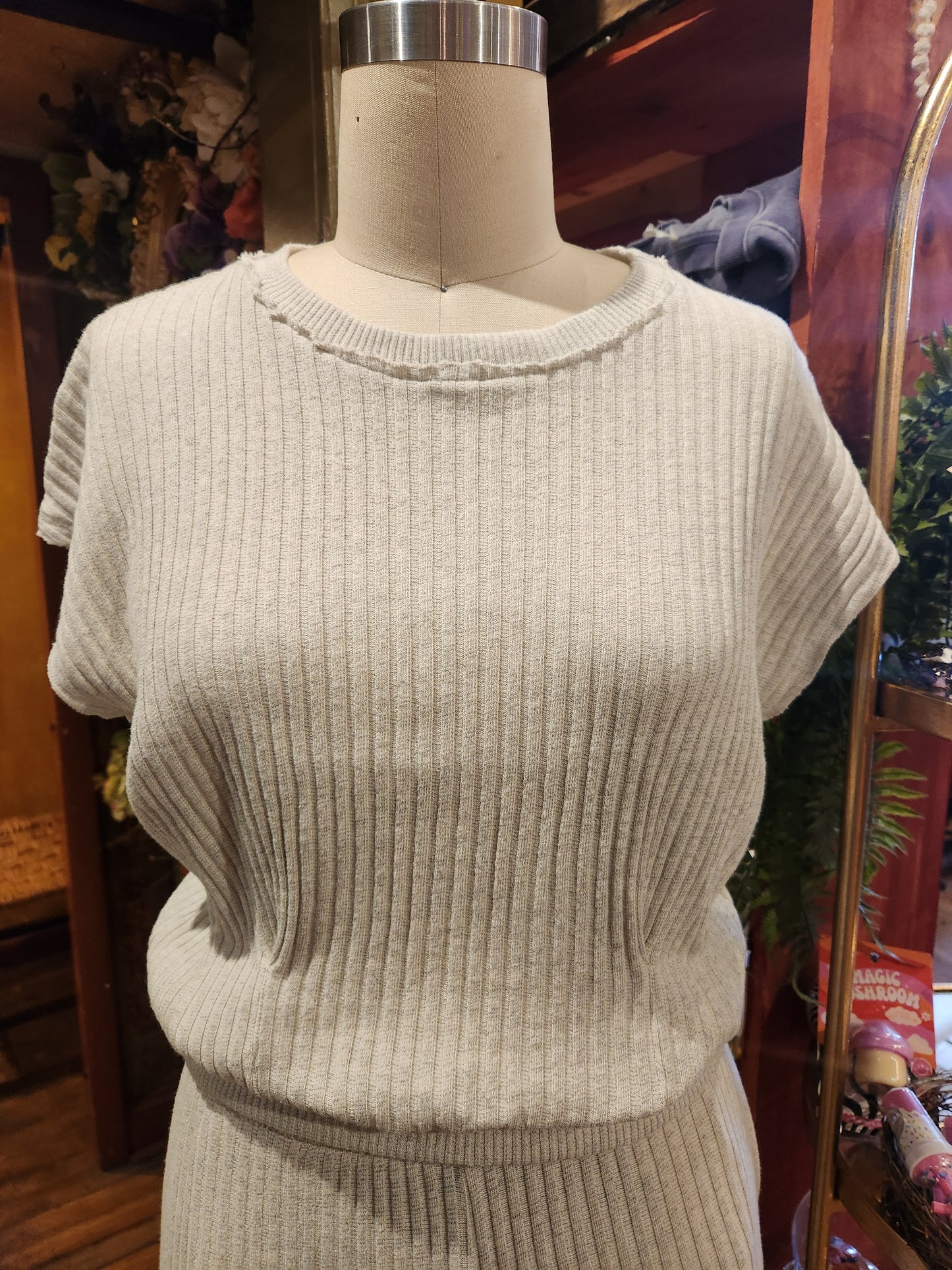 Granada Short-sleeved Pullover - Ash