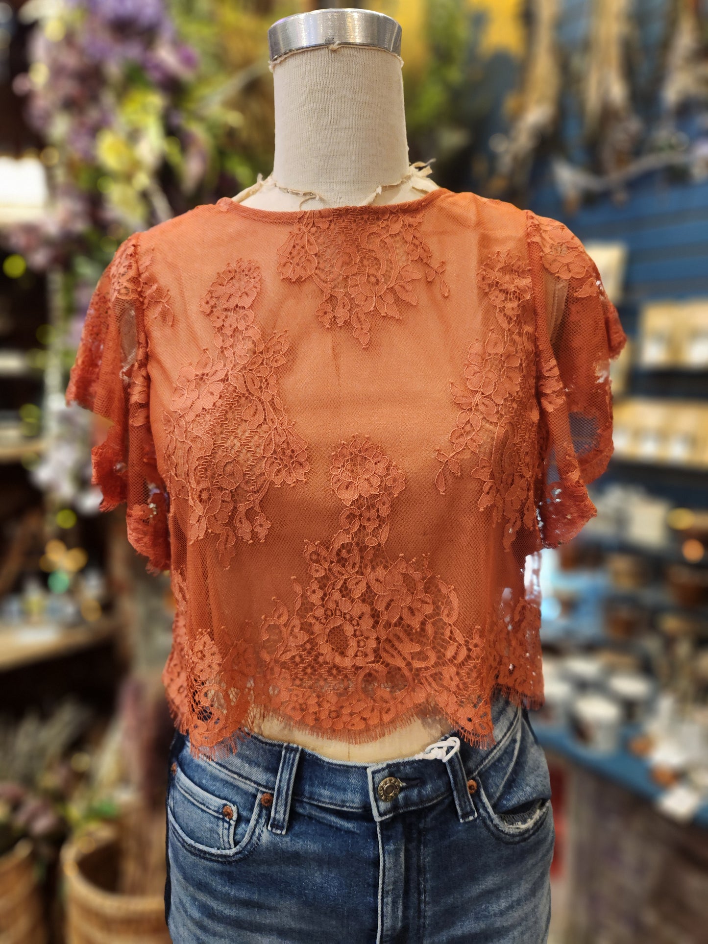 Lunar Ash Lace Top