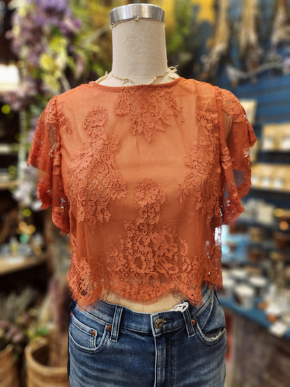 Lunar Ash Lace Top