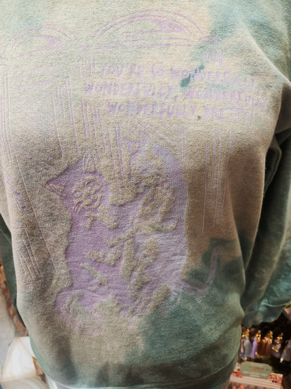 Hand-Dyed The Cure Graphic Print Sweatshirt