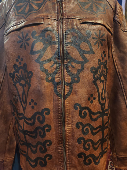 Tribal Fantasy Mauritius Leather Jacket - Dusty Kessel*
