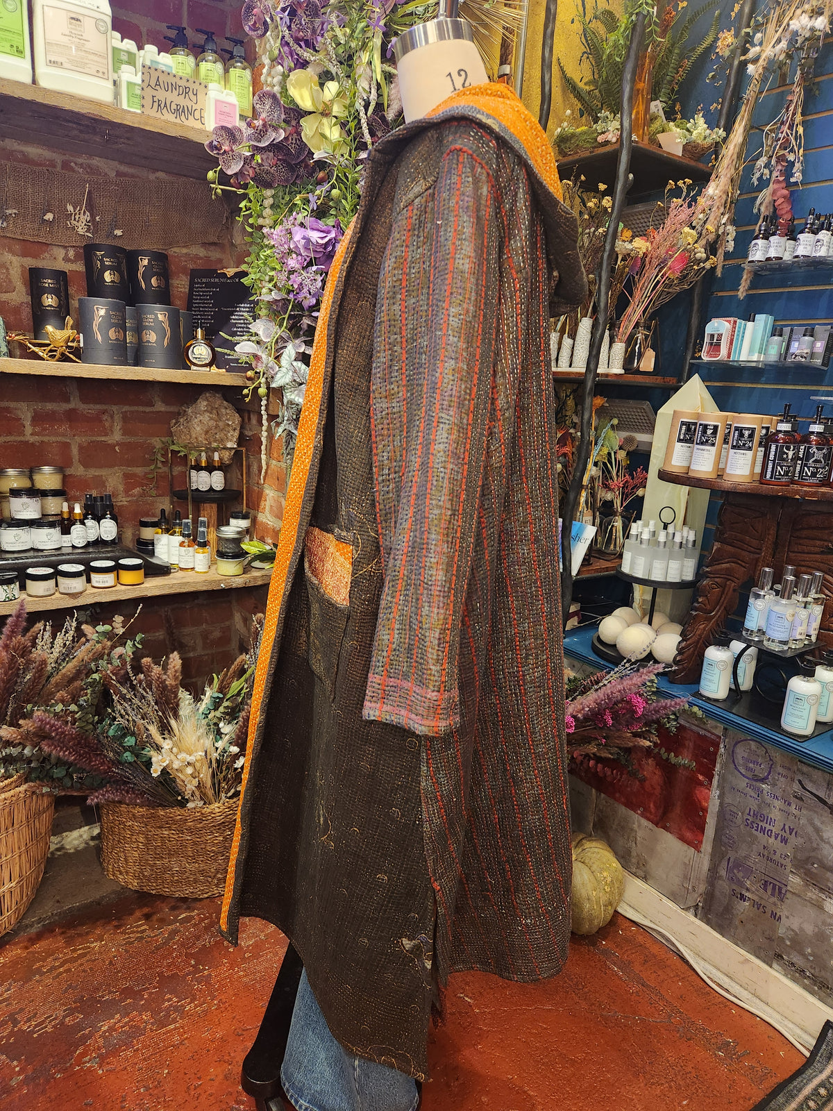 Fine Kantha Rising Sun Coat 1125 018