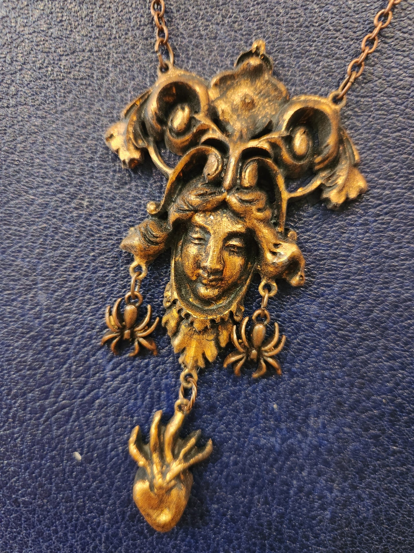 The Mortal Weaver   Handmade Hidden Portrait Necklace