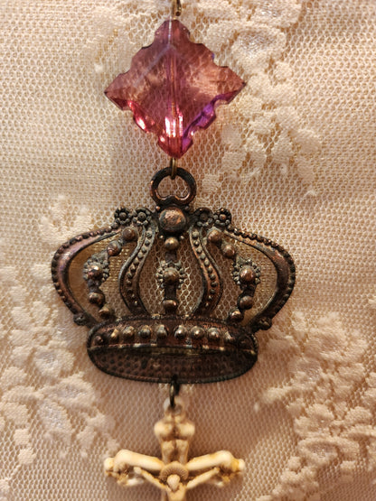 Crown and Cross Necklace