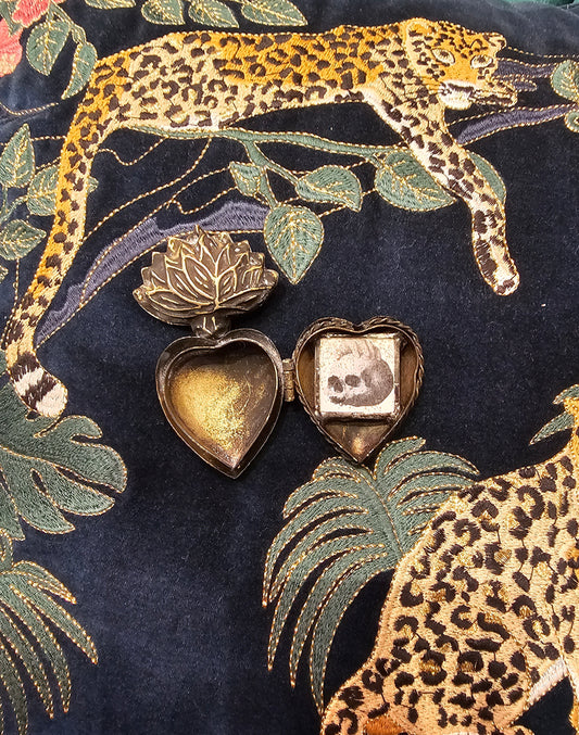 Sacred Heart Skull Pendant