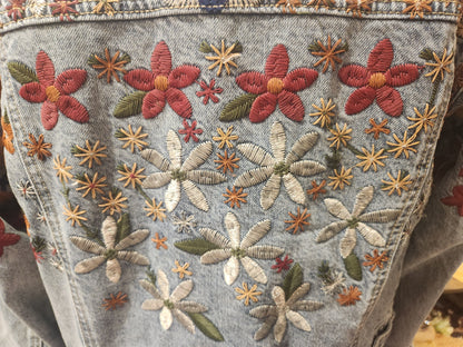 Wildflower embroidered denim jacket
