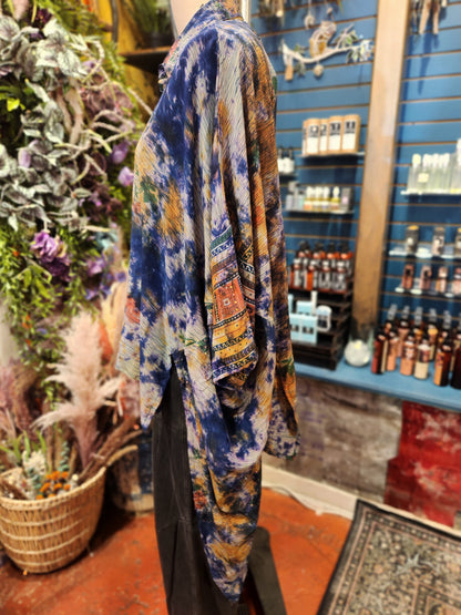 Crepe Sari Summer Nirvana Button Down