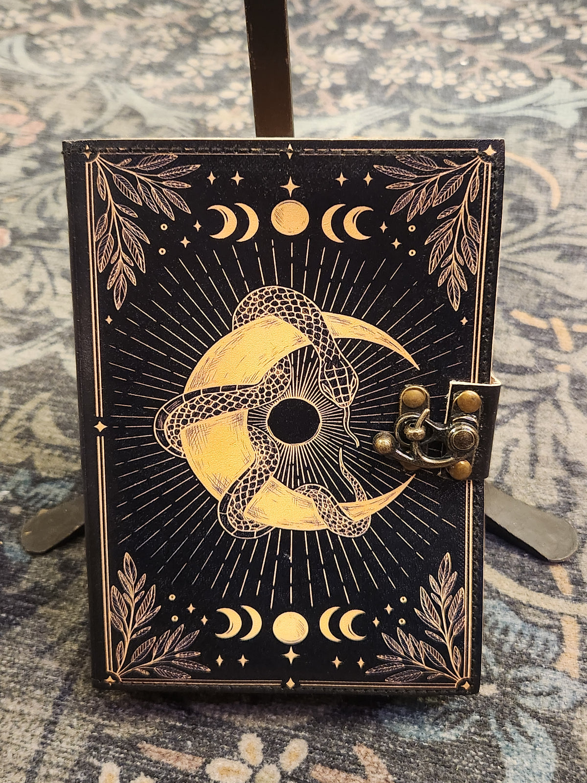 Snake & Moon Journal | Leather Journal | Blank Vintage Journal
