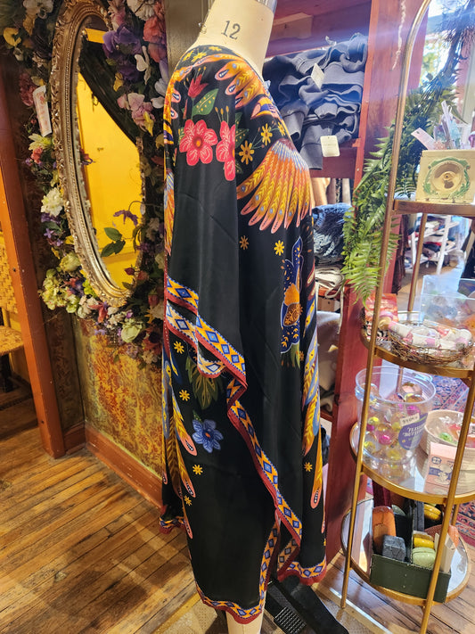 Blue Multicolor Kaftan - Free size