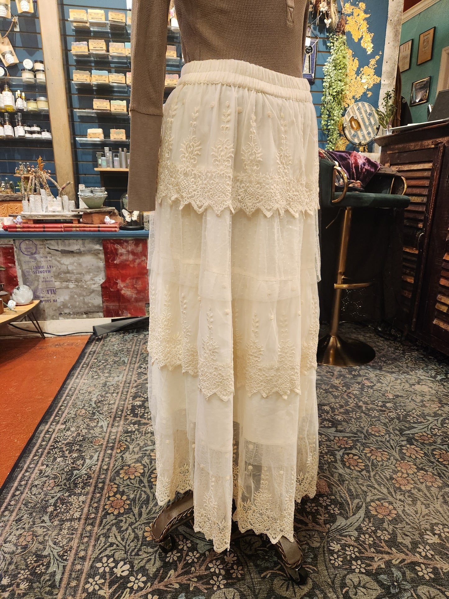 Chantilly Maxi Skirt - Ivory