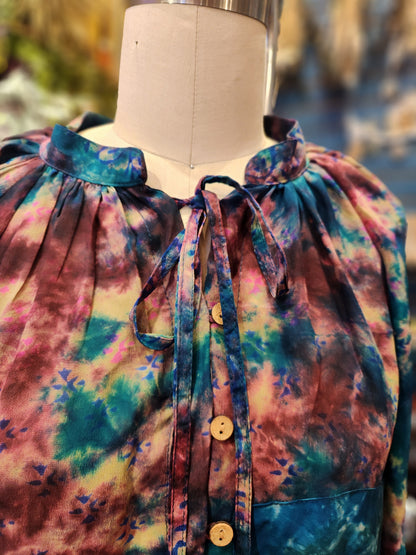 Crepe Sari Summer Woodstock Duster