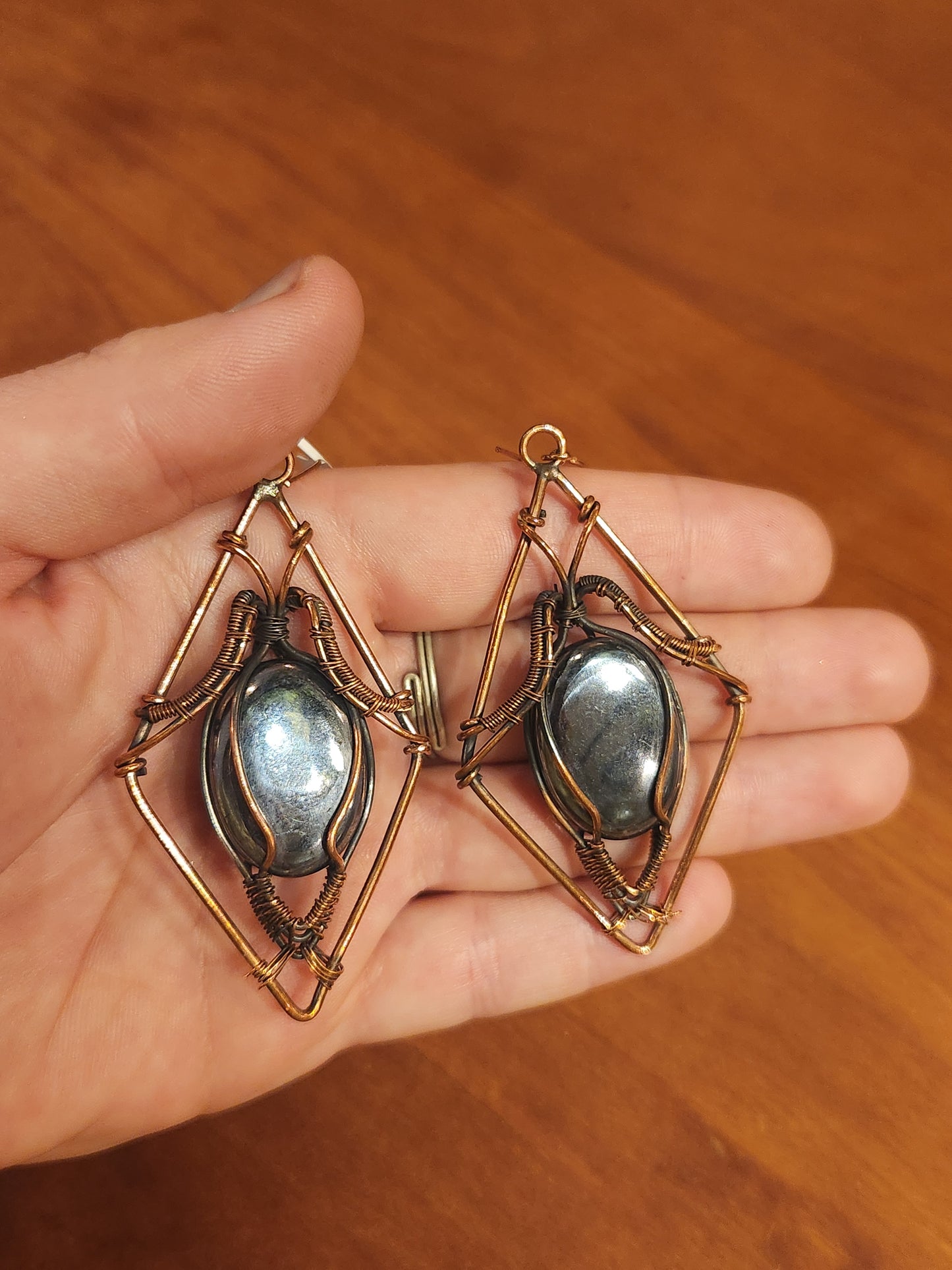 Shungite and Copper Earrings