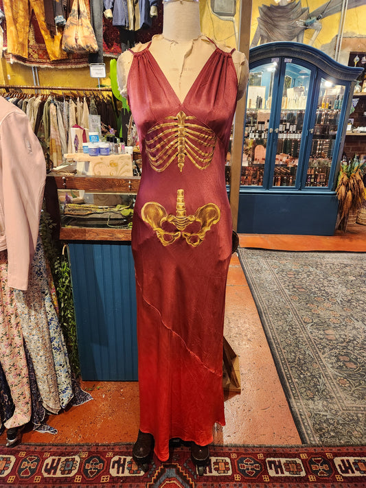 Red Hot Ribcage YFB Slip Dress - Christina Vasquez