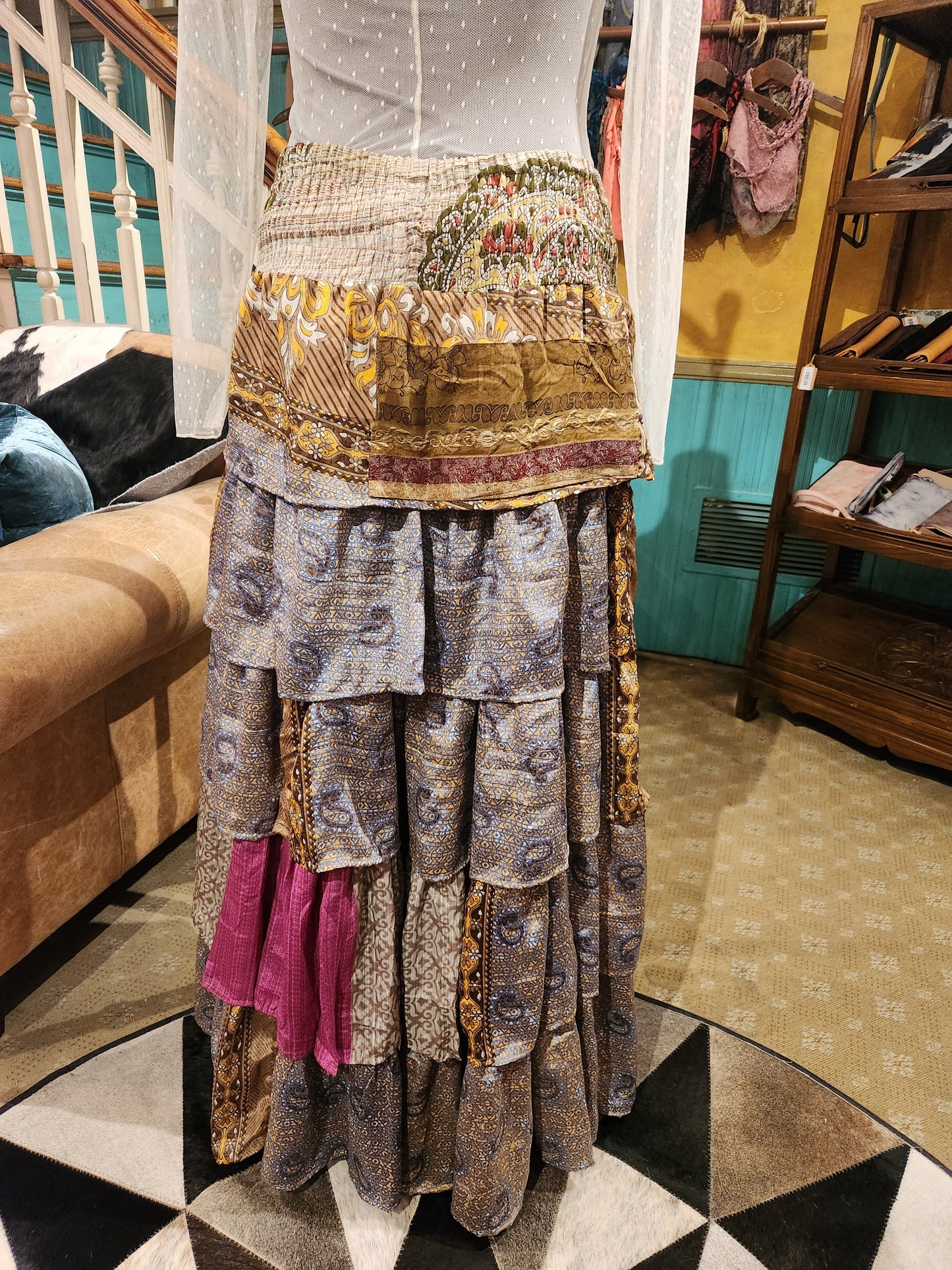 Rasgulla Sari Venus Ruffle Maxi 1125 - 119