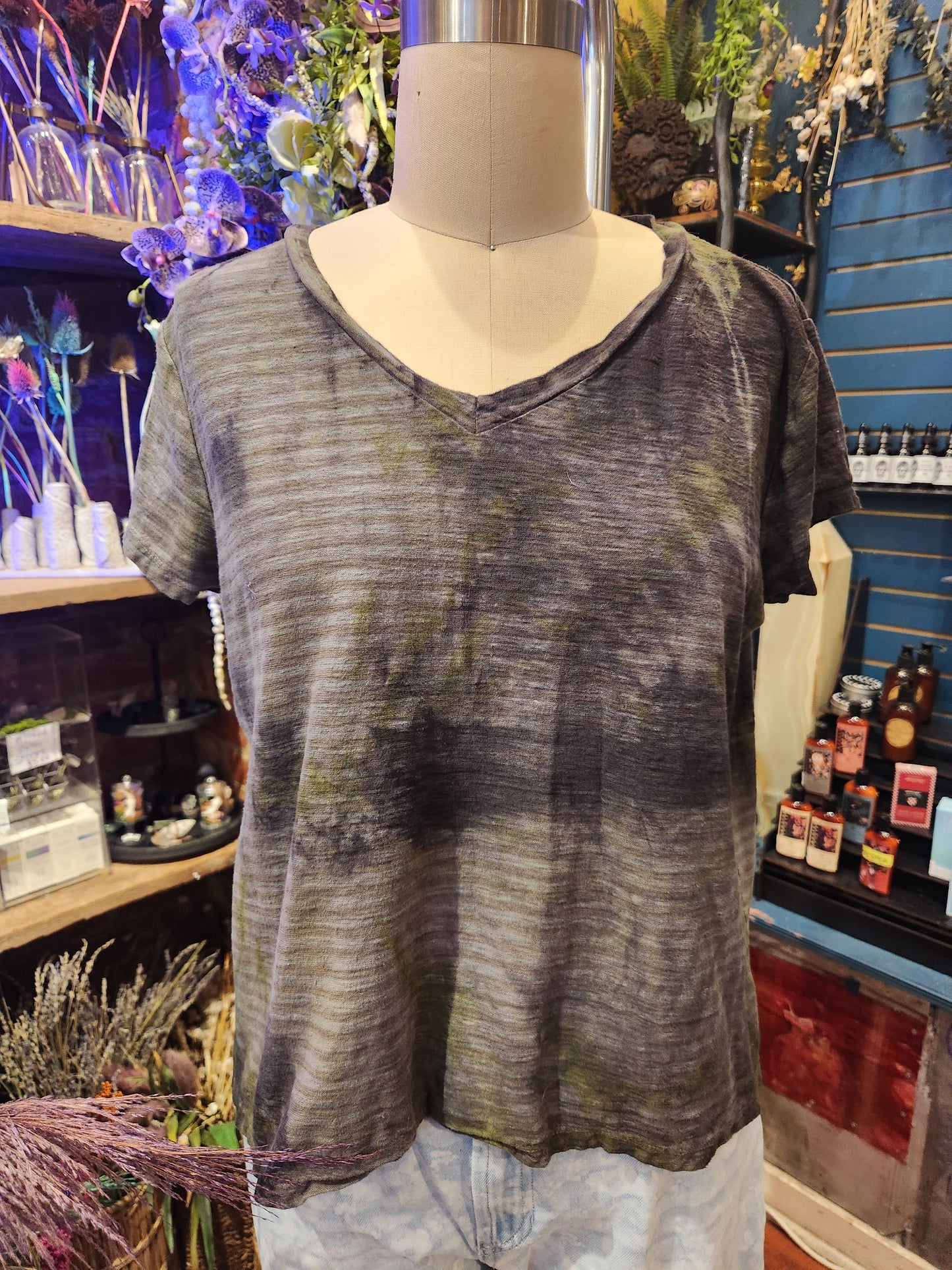 Summer Stripe V Neck Shirt