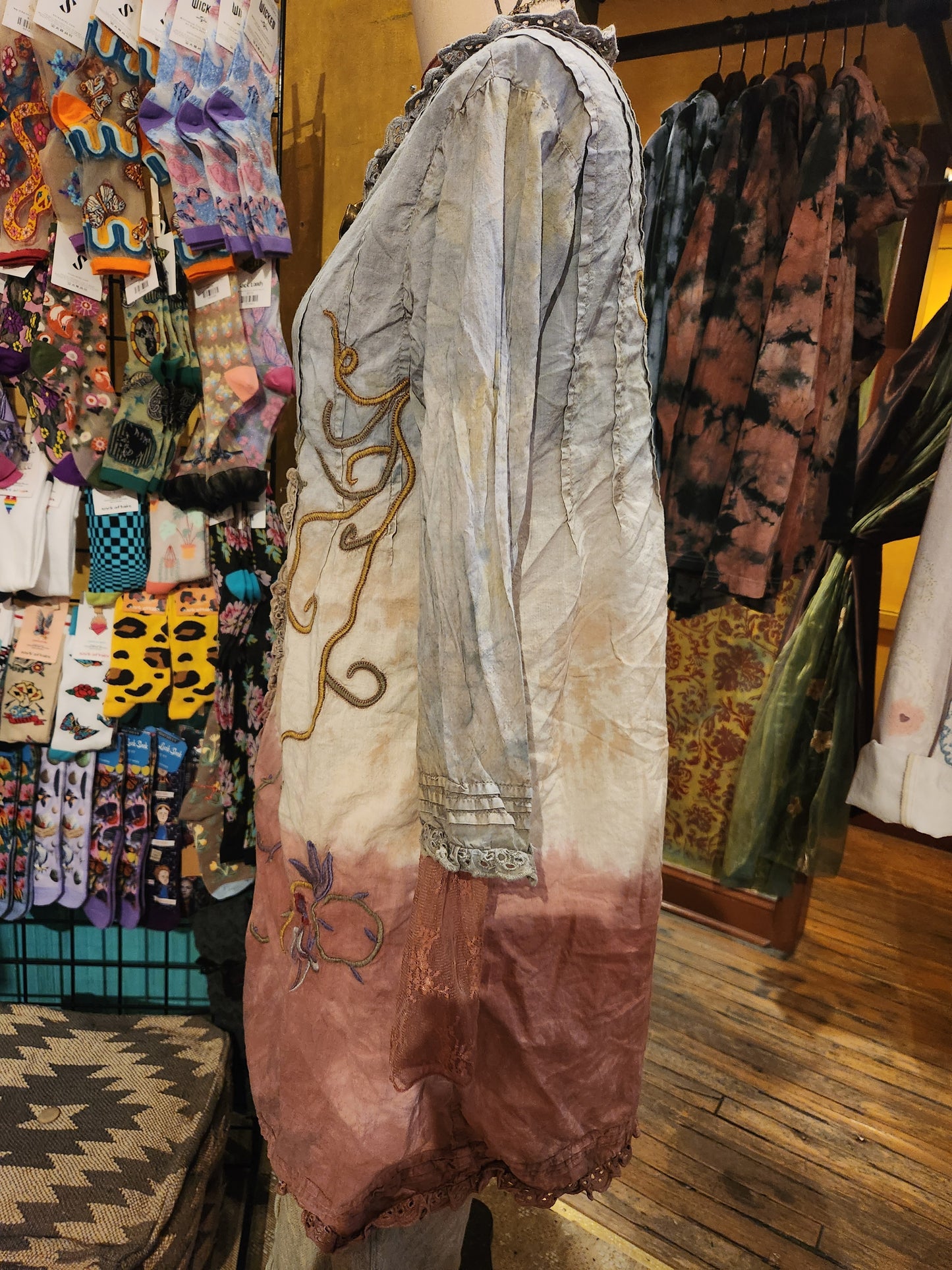 Hand Dyed 'Paperlace' Duster