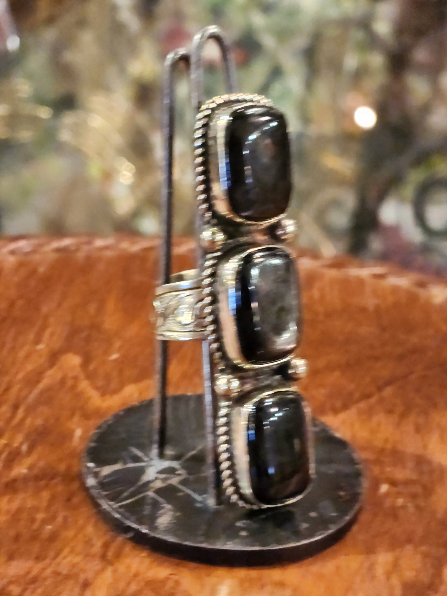 Stacked Hypersthene Ring