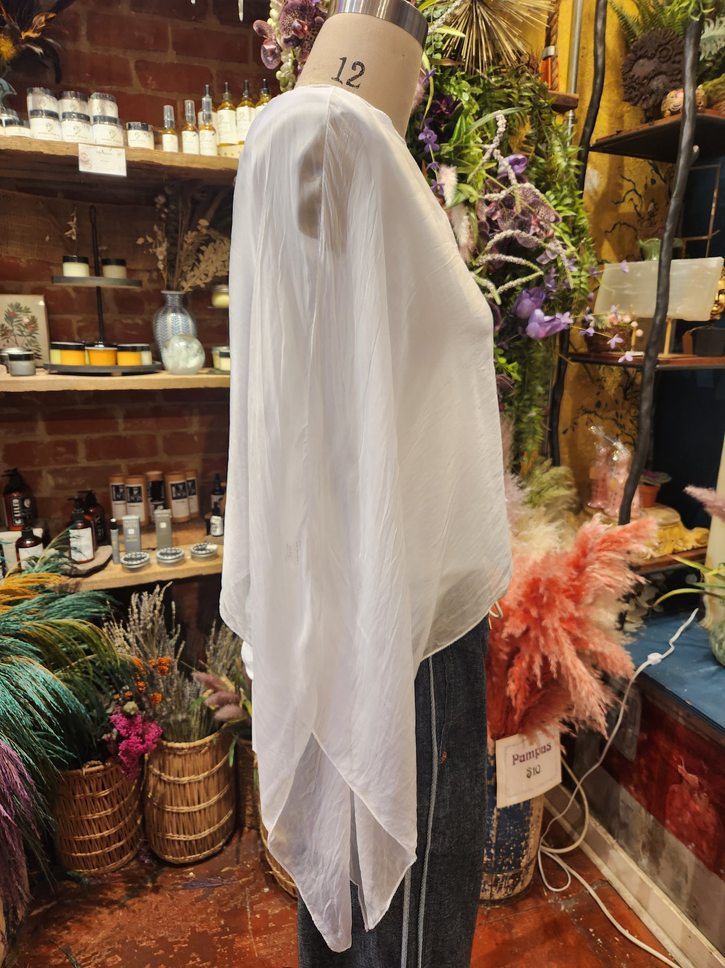 Silk Blend Cape Top  (multiple colors available