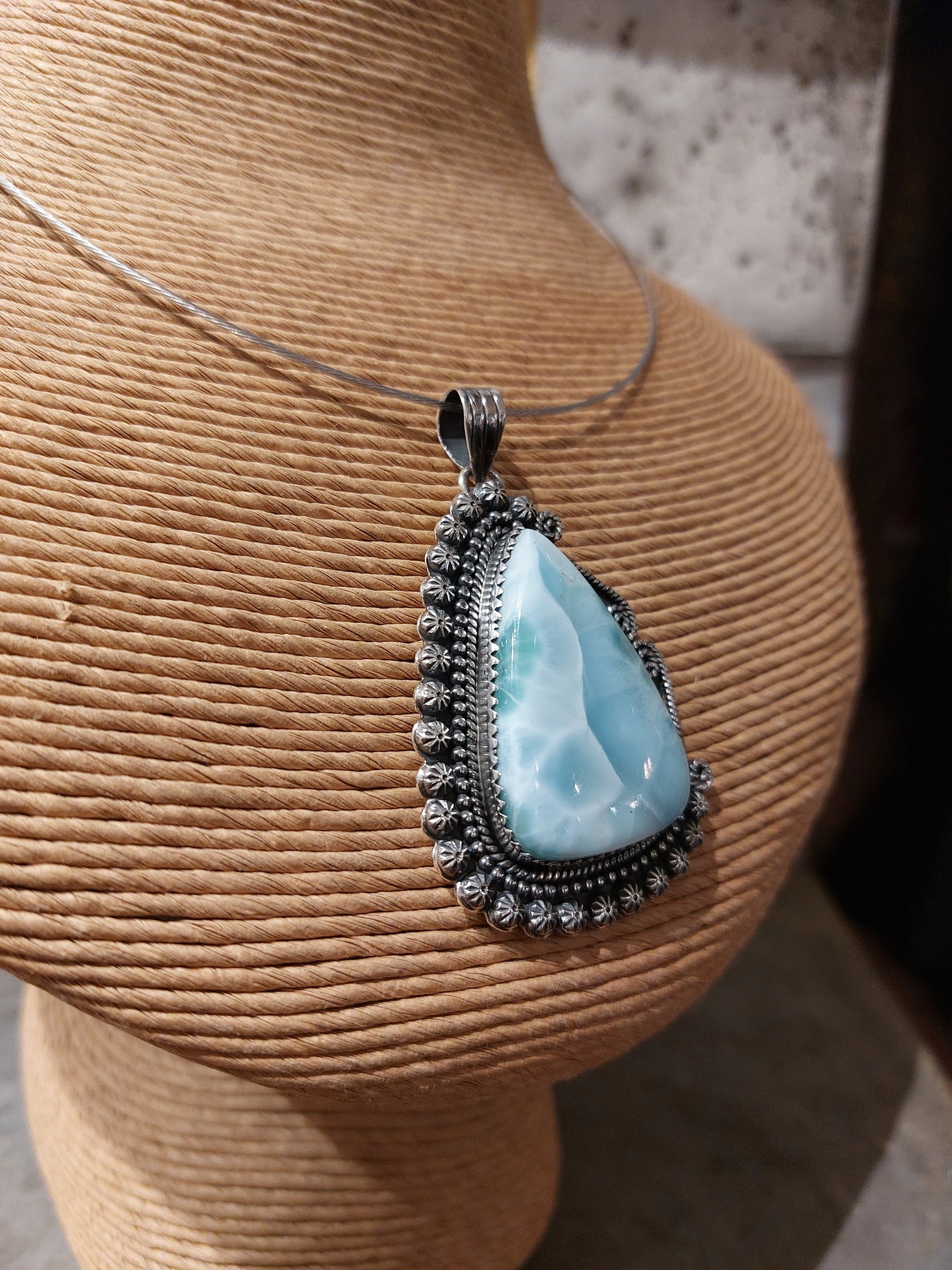 #57 Larimar Pendant Necklace*