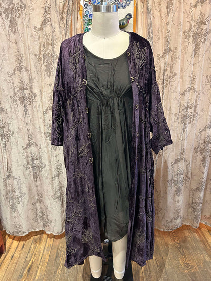 Velvet Long Duster (Choose Color)