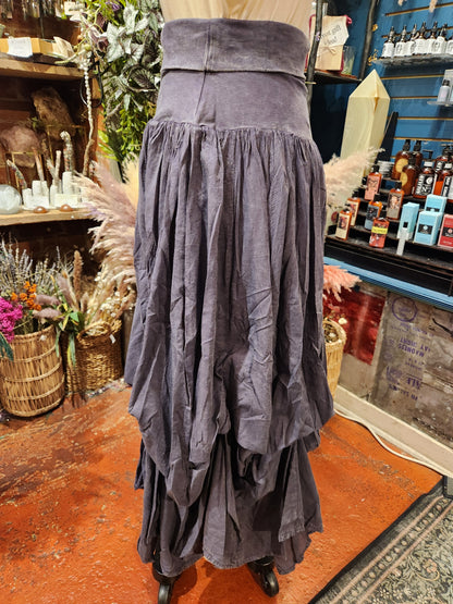 Plum Bubble Long Skirt