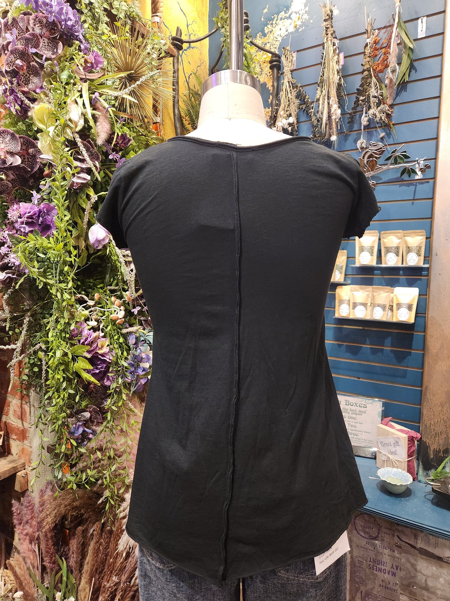 Henley Cotton Summer Top  (multiple colors available )