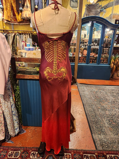 Red Hot Ribcage YFB Slip Dress - Christina Vasquez