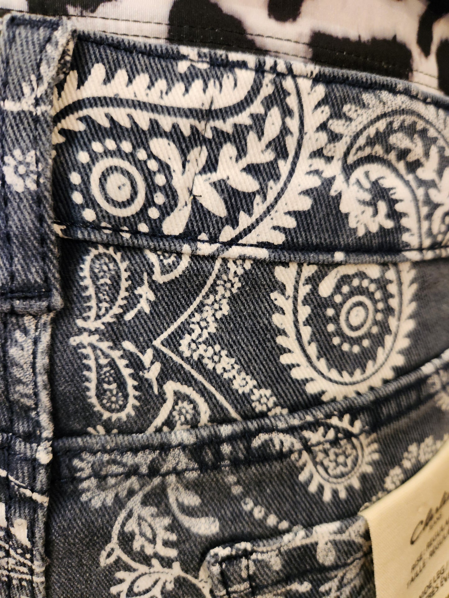 Wide Leg Bandana Twill Pants