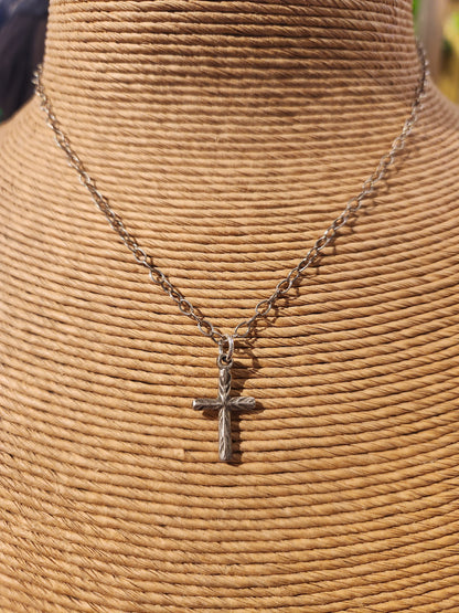 Small Cross Sterling Silver Necklace