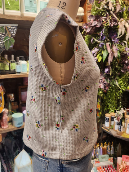 Waffle Thermal Frankee Tee