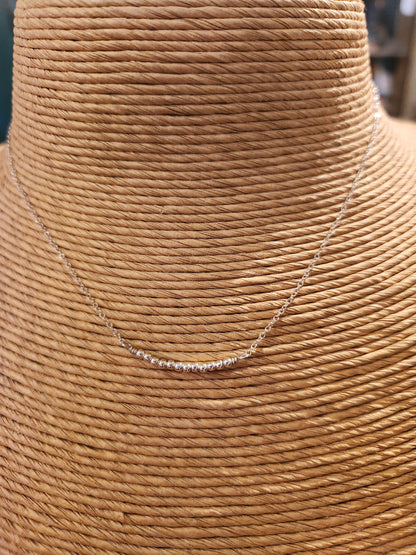 Sterling Silver Beaded Pendant - Delicate Chain