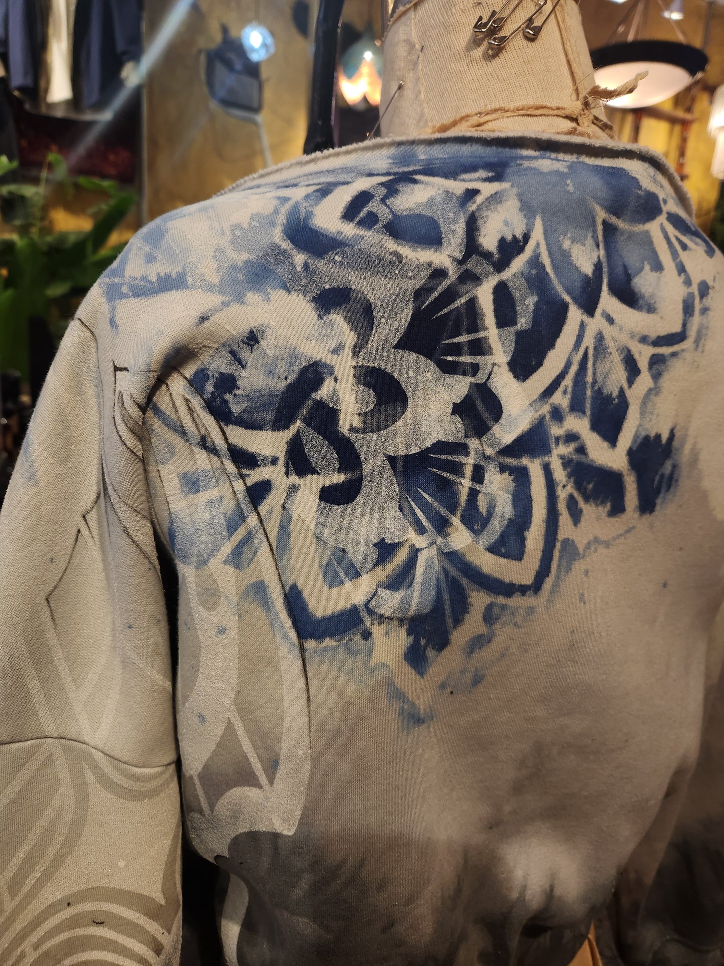 Moody Blue Off the Shoulder Sweatshirt - Heather Bro