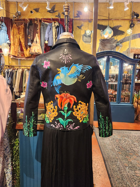 Blue Bird of Paradise Mauritius Leather Blazer - Jaelyn Beheler*