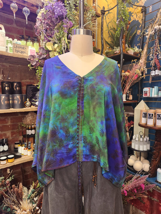 Crepe Sari Hi Lo Butterfly Top 2