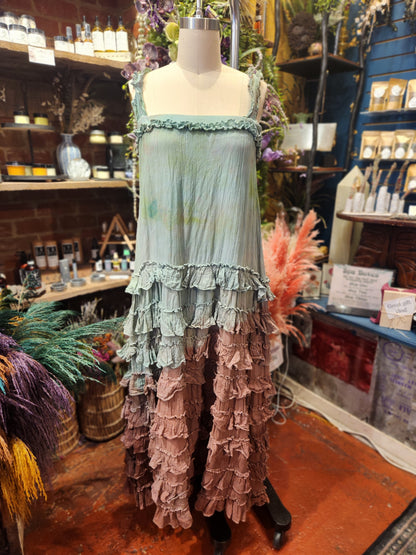 Mint Chip Ruffle Dress
