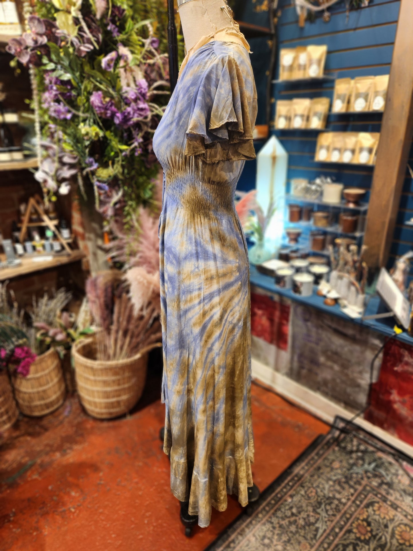 Rhythm & Blues- Tie Dye Maxi Dress