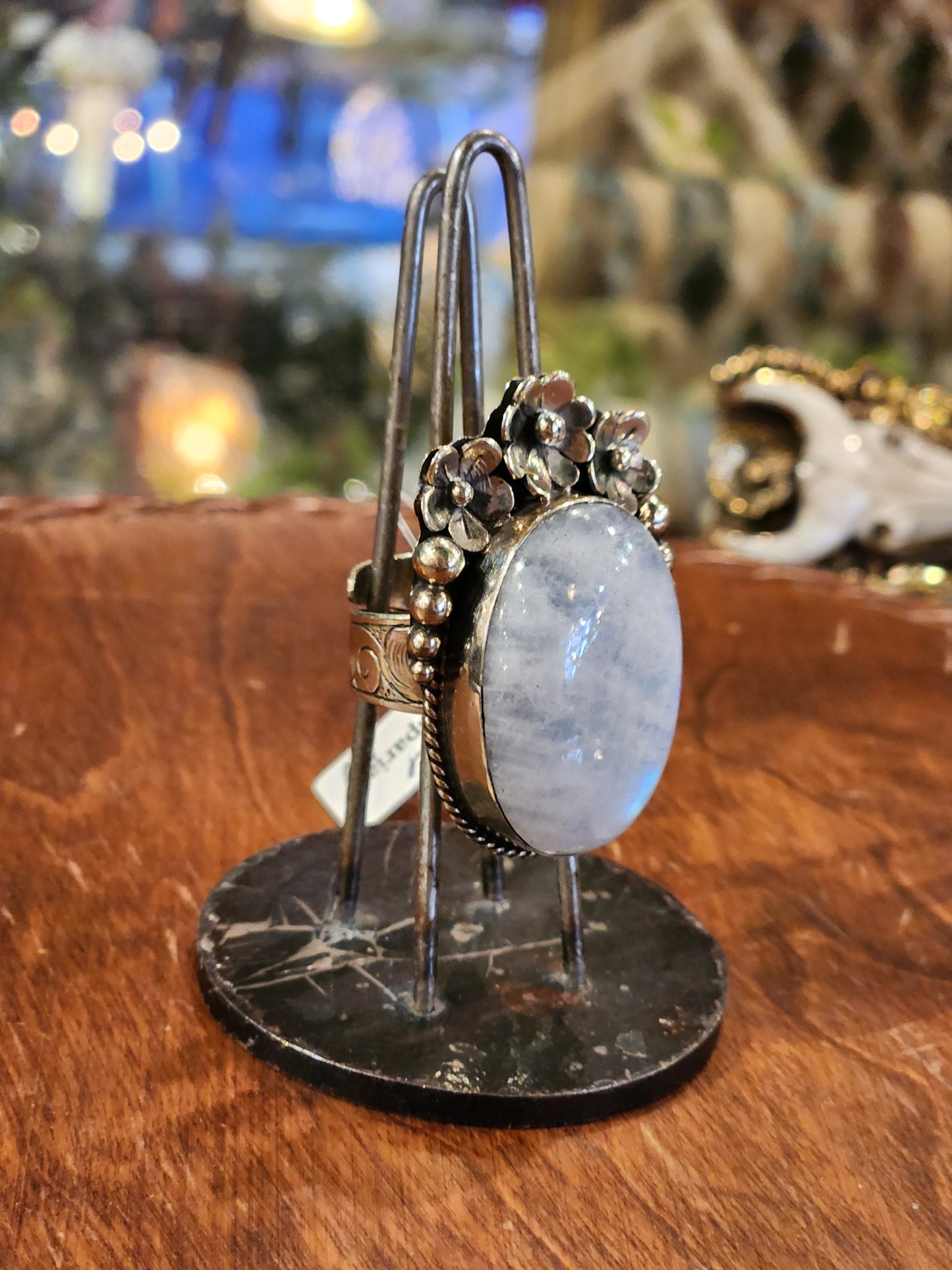 Rounded Moonstone Ring