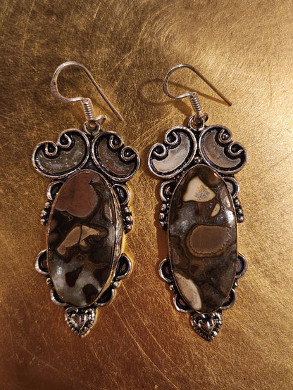Agate Dagger Dangle Earrings