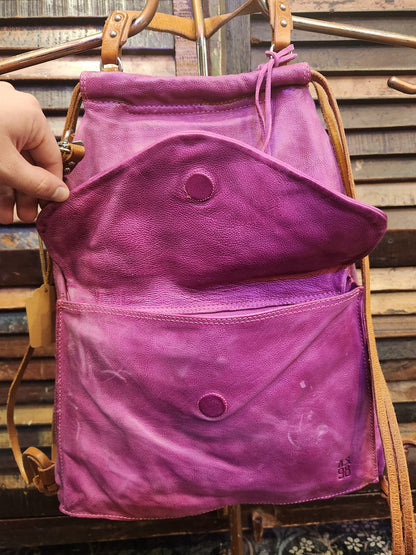 Billie Fuchsia Leather Bag