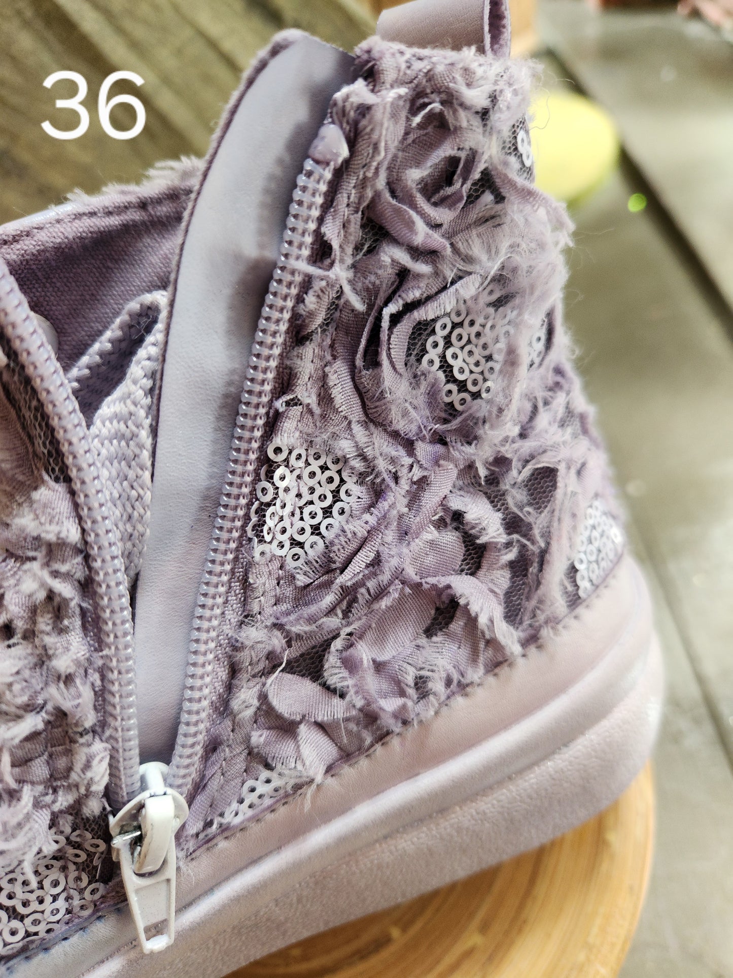 Hand Dyed Floral High Top Sneaker