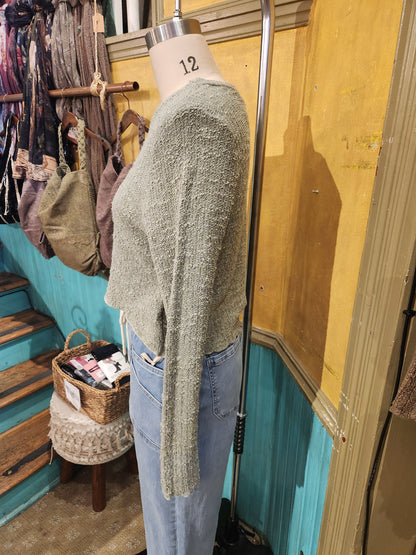 Curved Crop Sweater - Multiple Colors