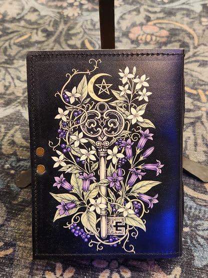 Botanical Key | Leather Journal | Blank Vintage Notebook