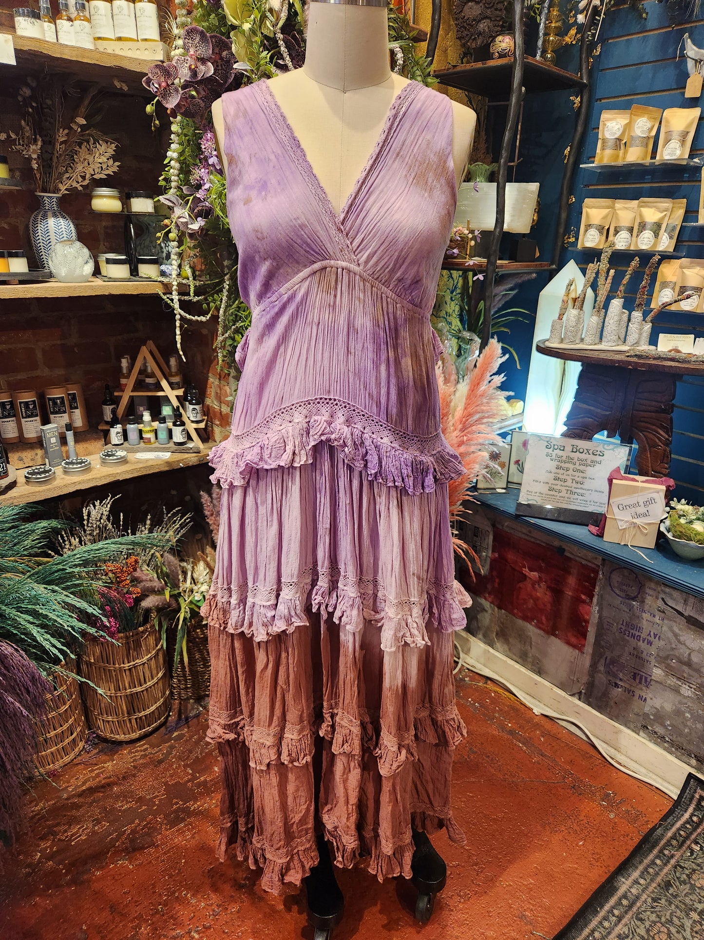 Purple Paradise Ruffle Dress