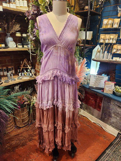 Purple Paradise Ruffle Dress
