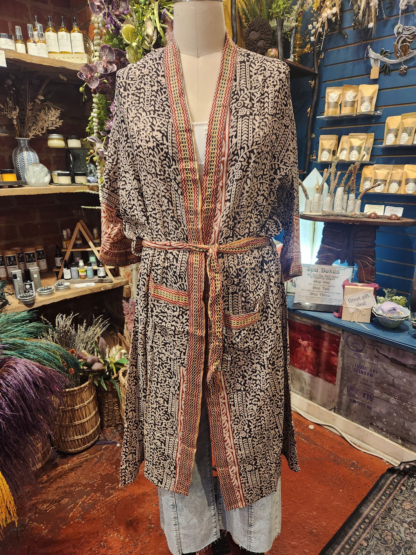 Bagru  Long Robe ( multiple colors available )