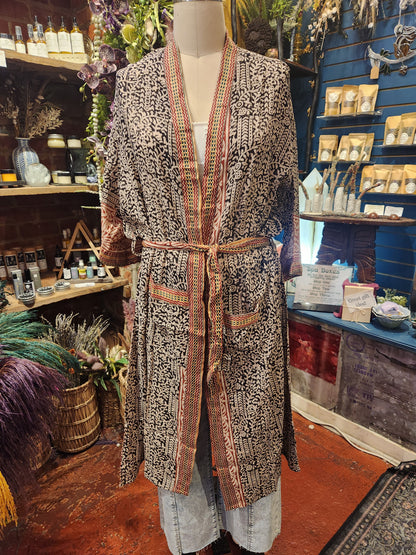 Bagru  Long Robe ( multiple colors available )