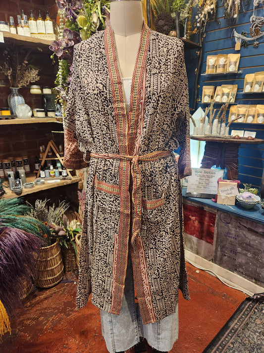 Bagru  Long Robe ( multiple colors available )