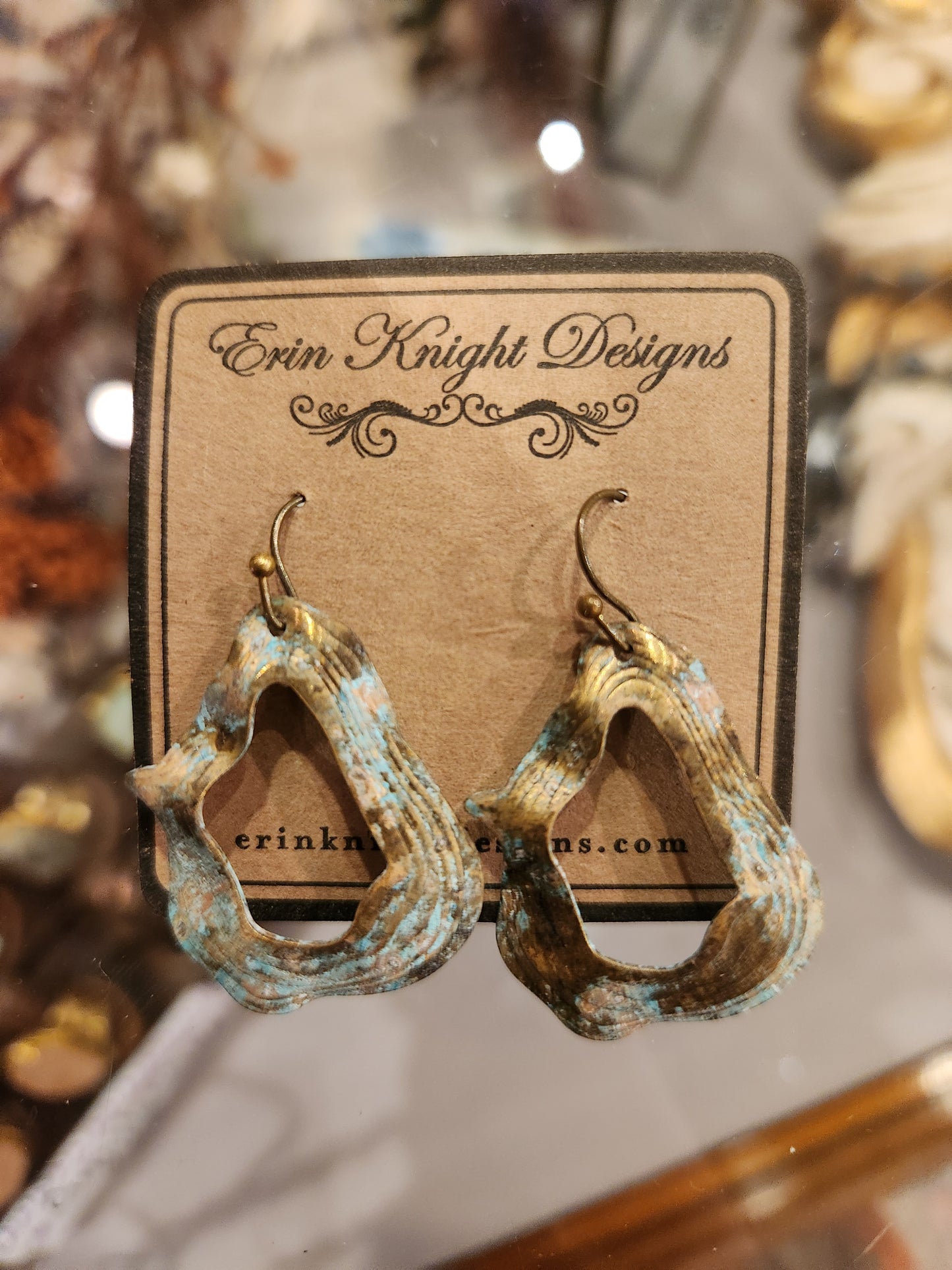 Wavy Patina Earrings